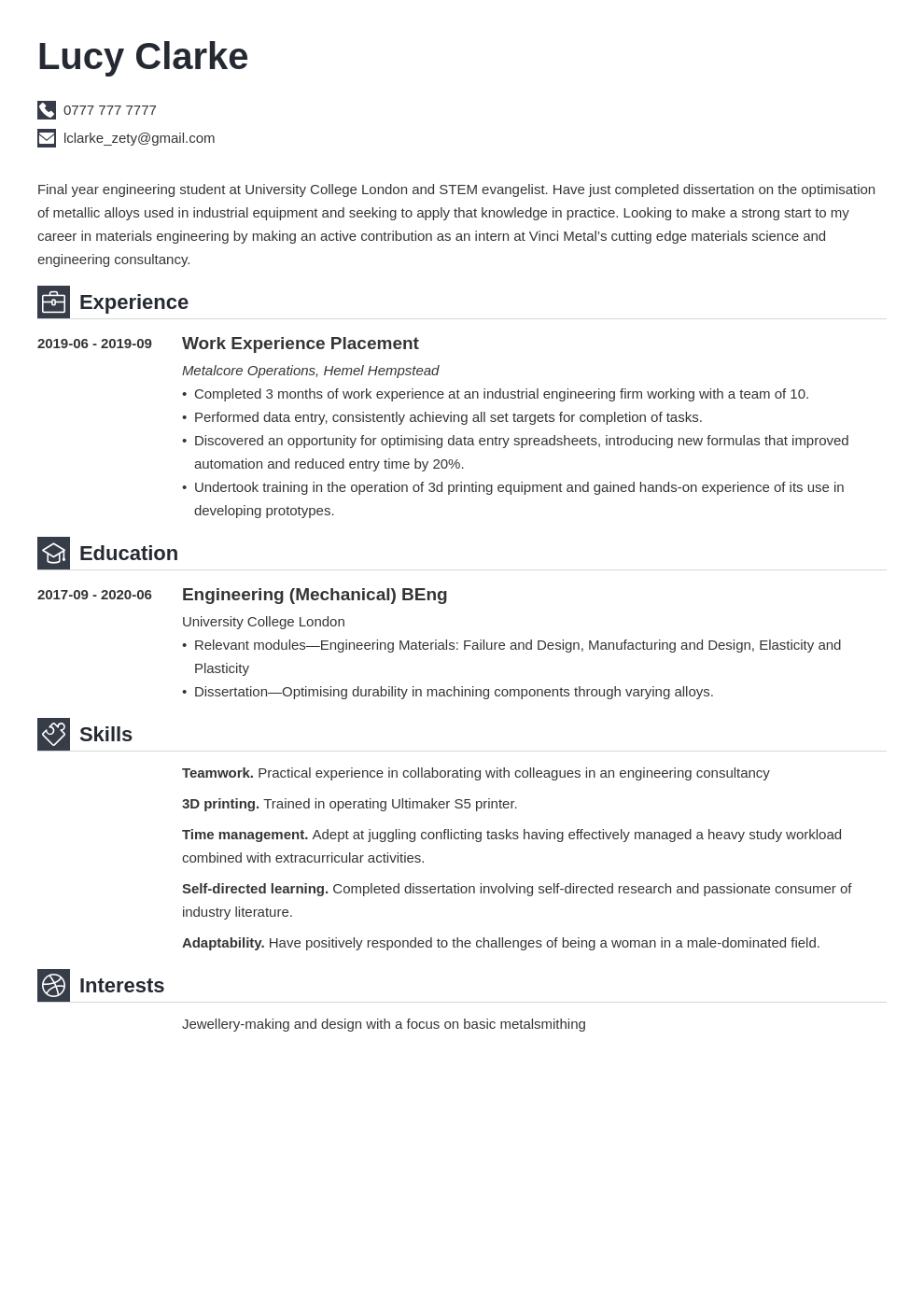 Internship Cv Template Internship Cv Template 20 Guides Examples Riset