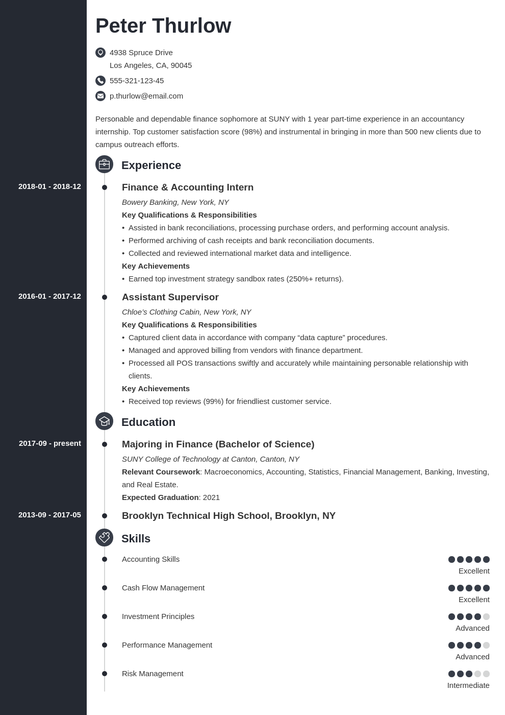 Internship Resume For College Students Guide 20 Examples - 