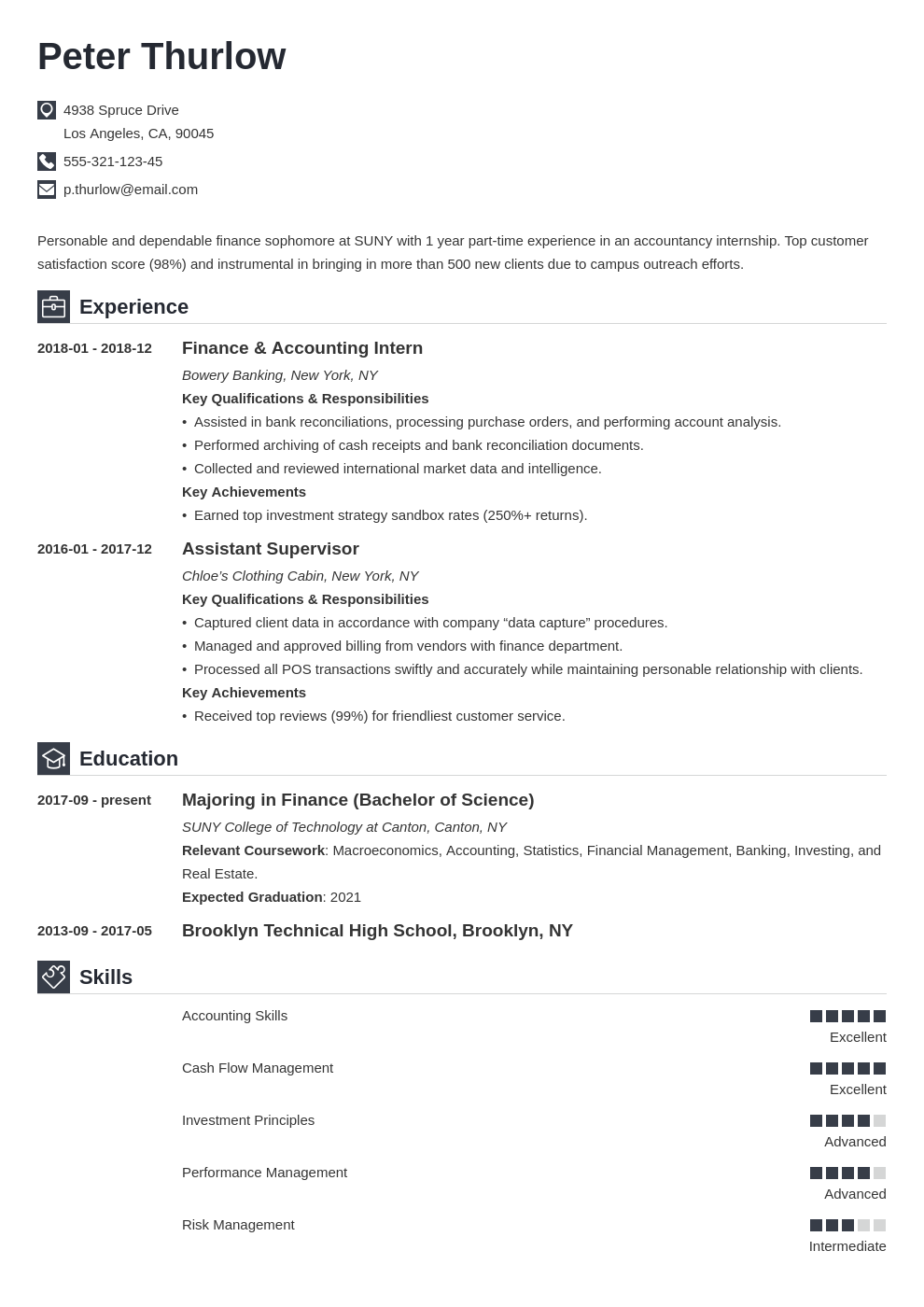 Resume for Internship: Template & Guide (16+ Examples)