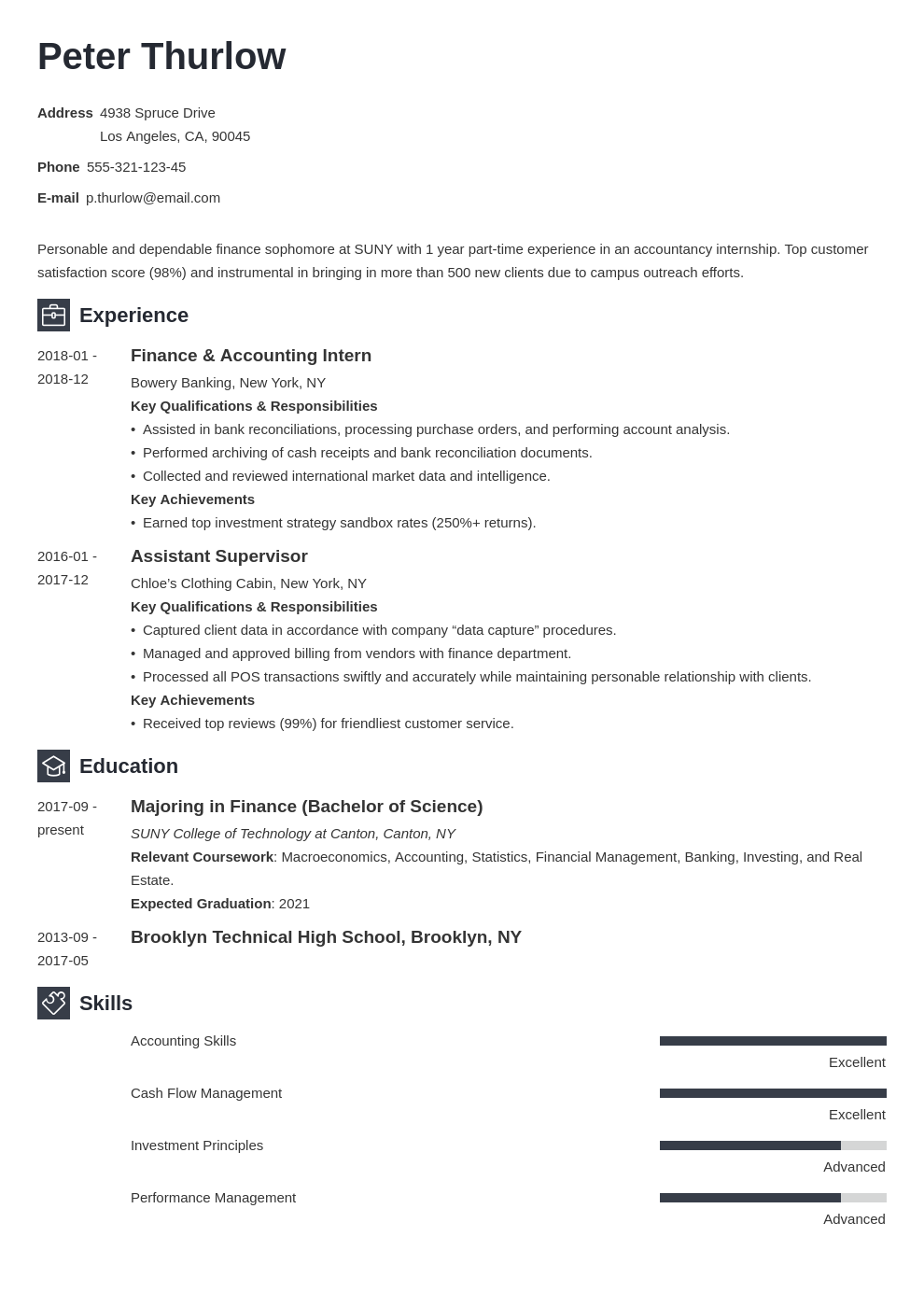 Internship Biodata Format