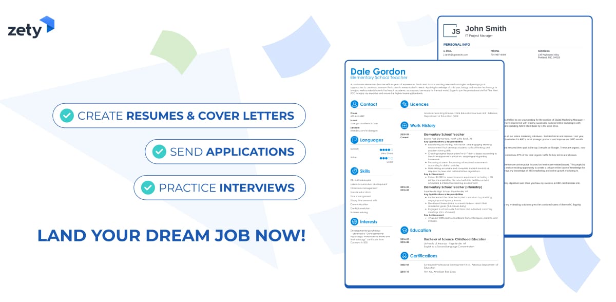 A matching resume and cover letter set