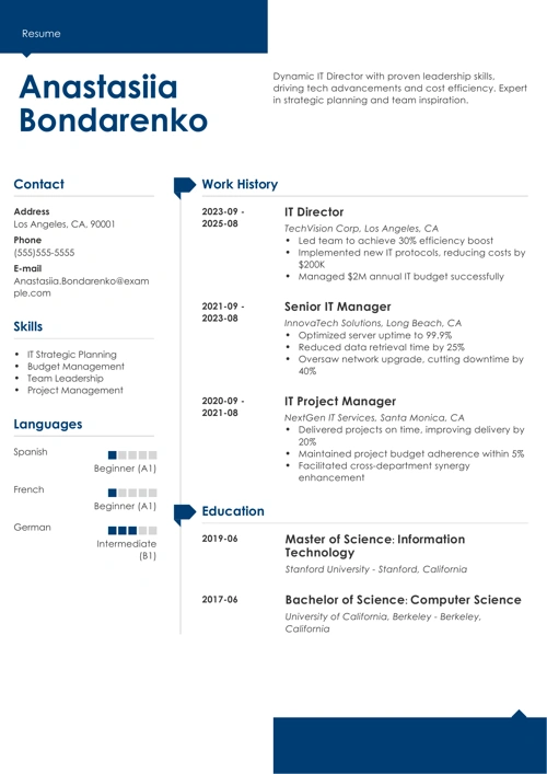 sample resume example