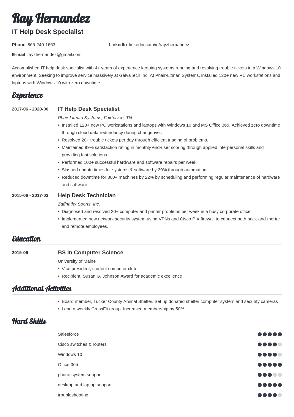 help-desk-entry-level-resume-samples-resume-gallery