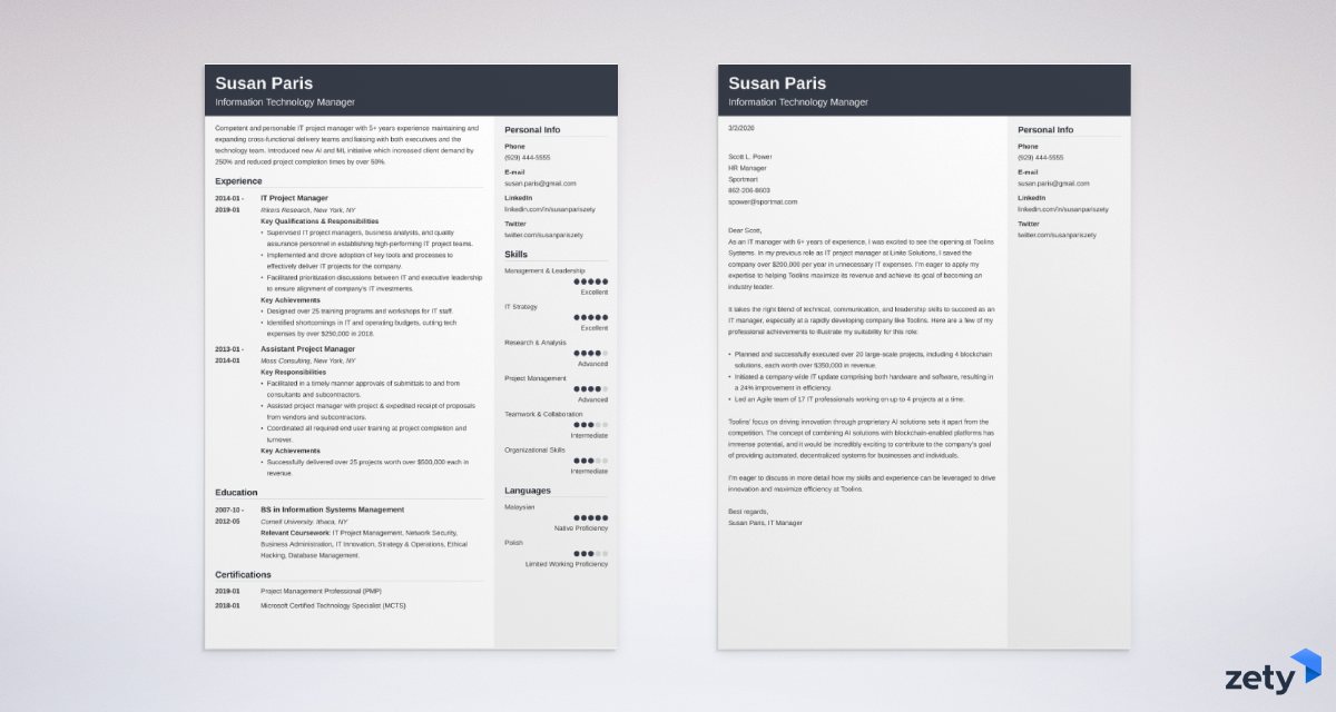 it manager cover letter examples
