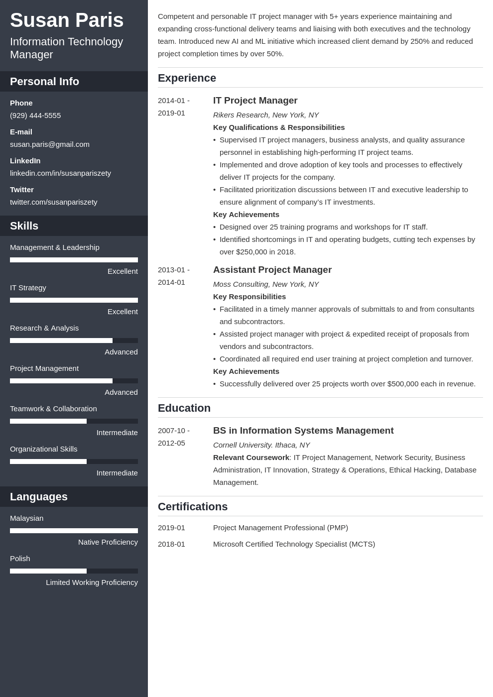 it manager resume example template cascade