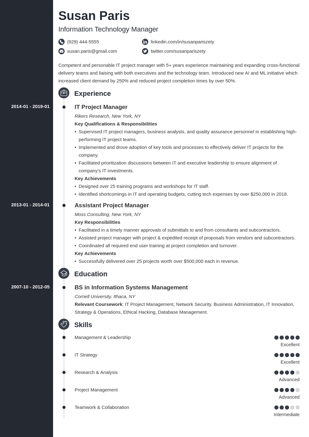 it manager resume example template concept