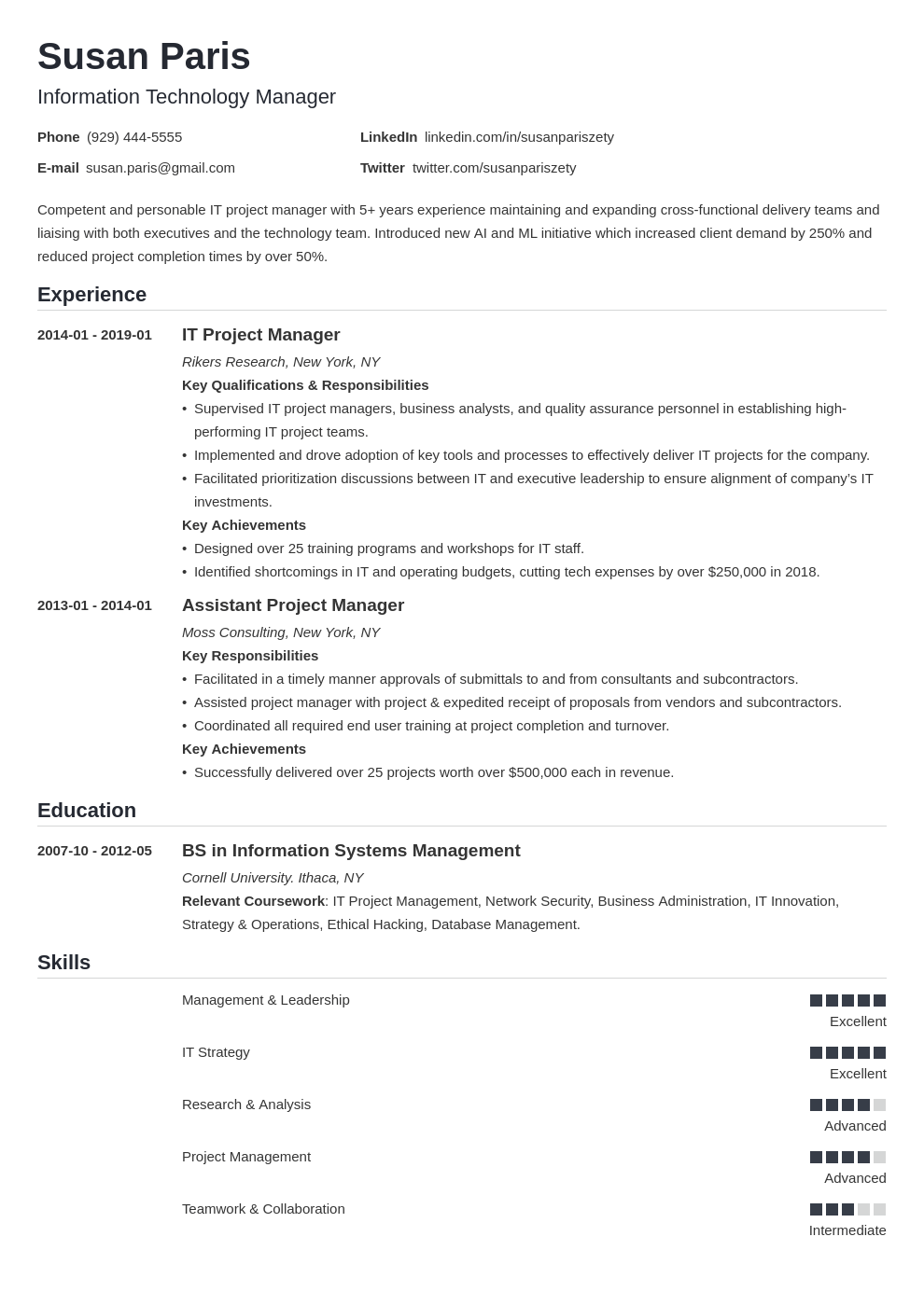 it manager resume example template nanica