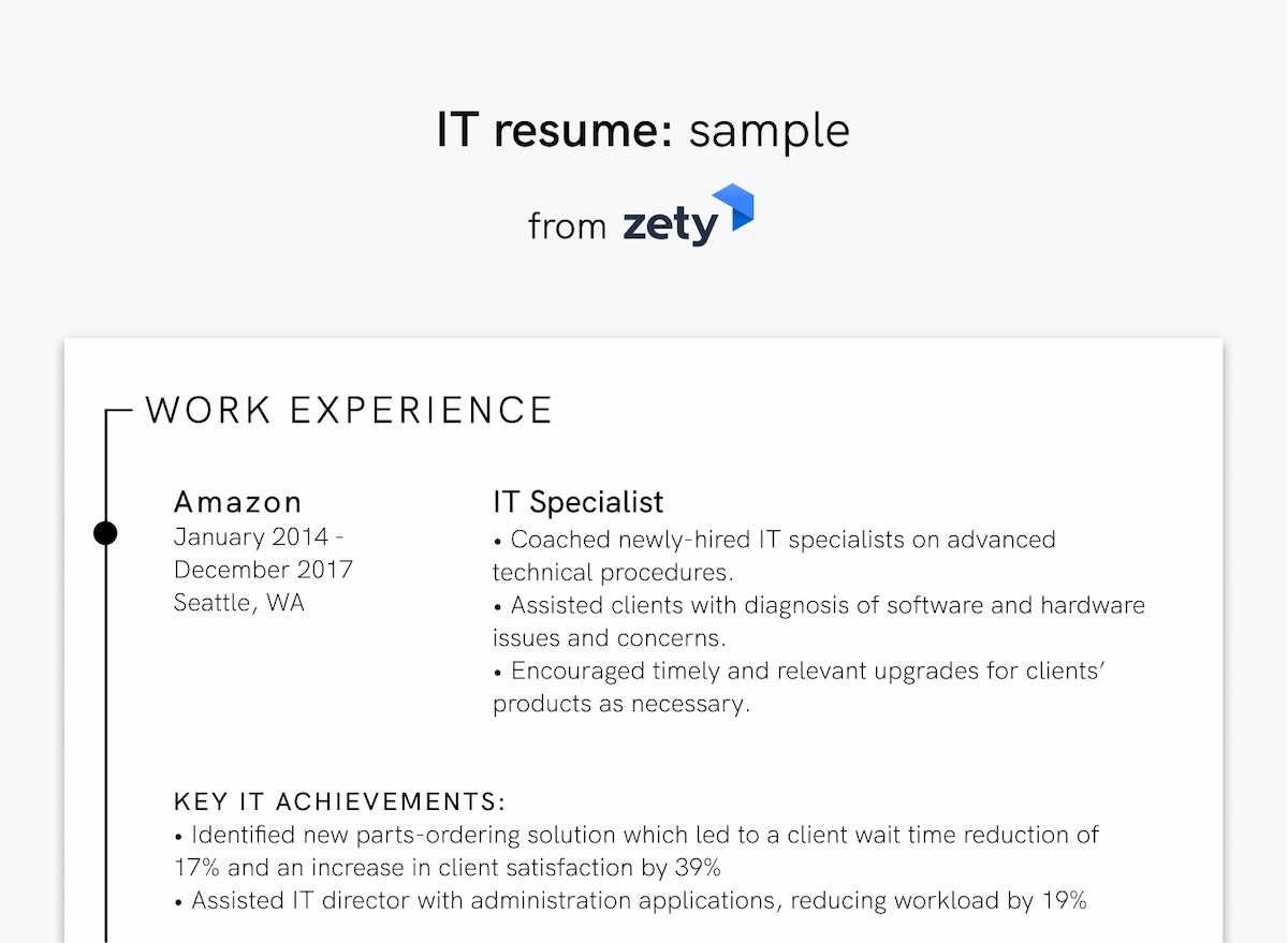 IT resume sample