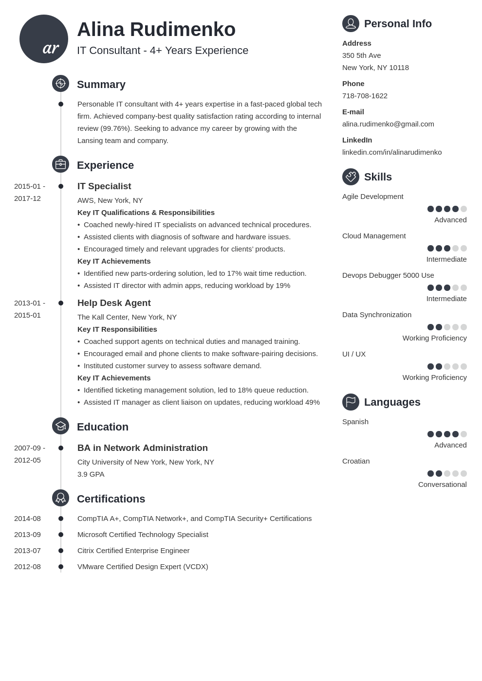 it resume example template primo