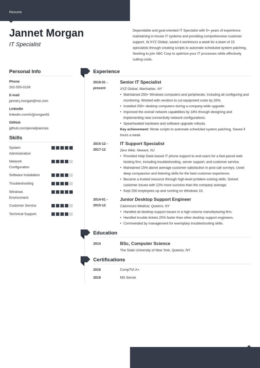 it-specialist-resume-sample-guide-template