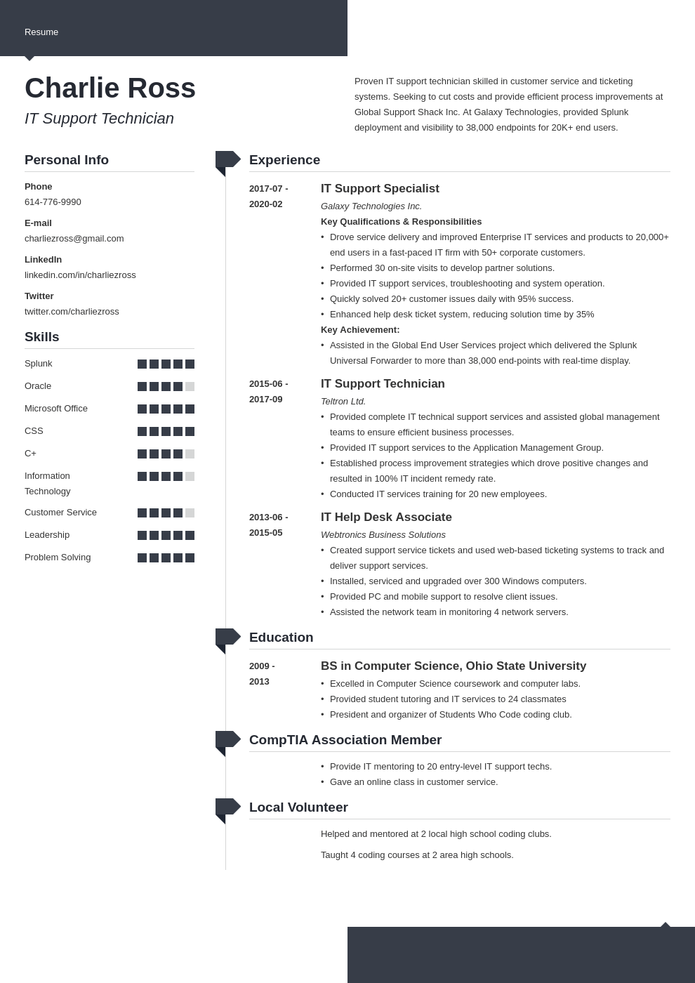it support resume example template modern