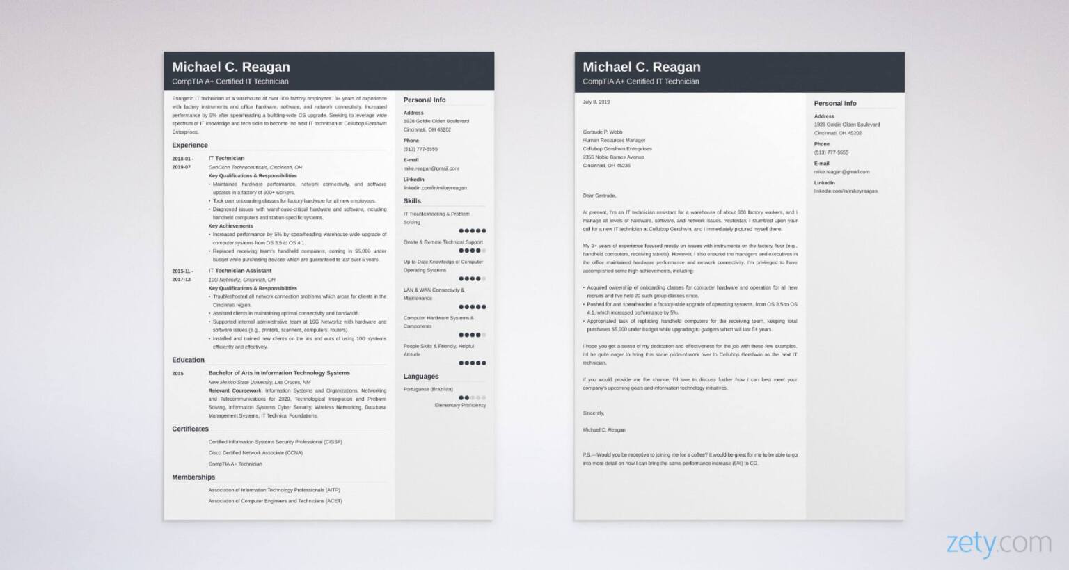 It Technician Cover Letter Sample Guide 20 It Tech Job Tips