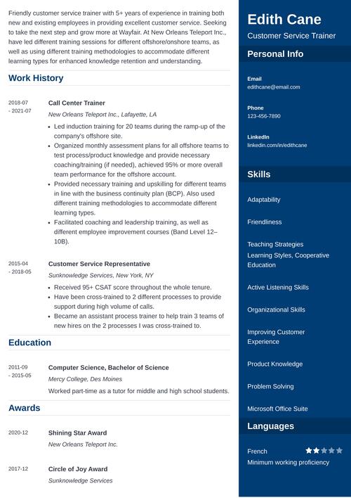 resume example