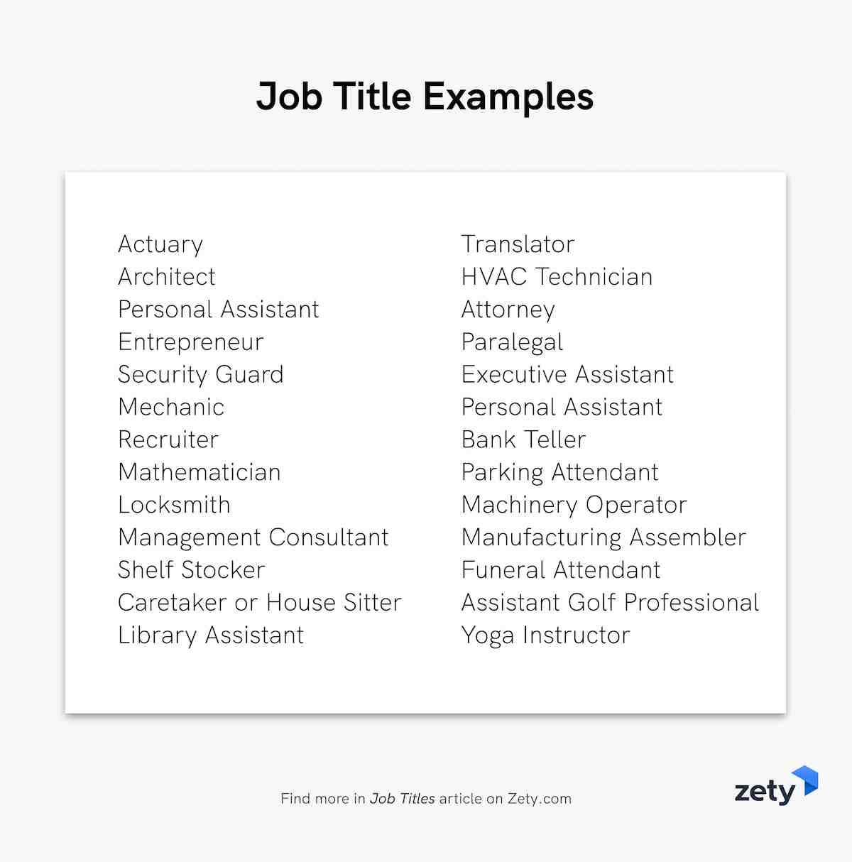 job resume title