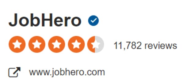 JobHero Sitejabber rating