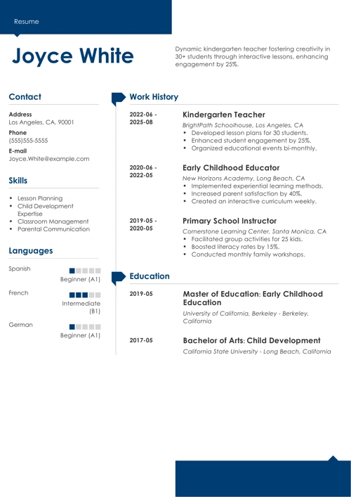 sample resume example