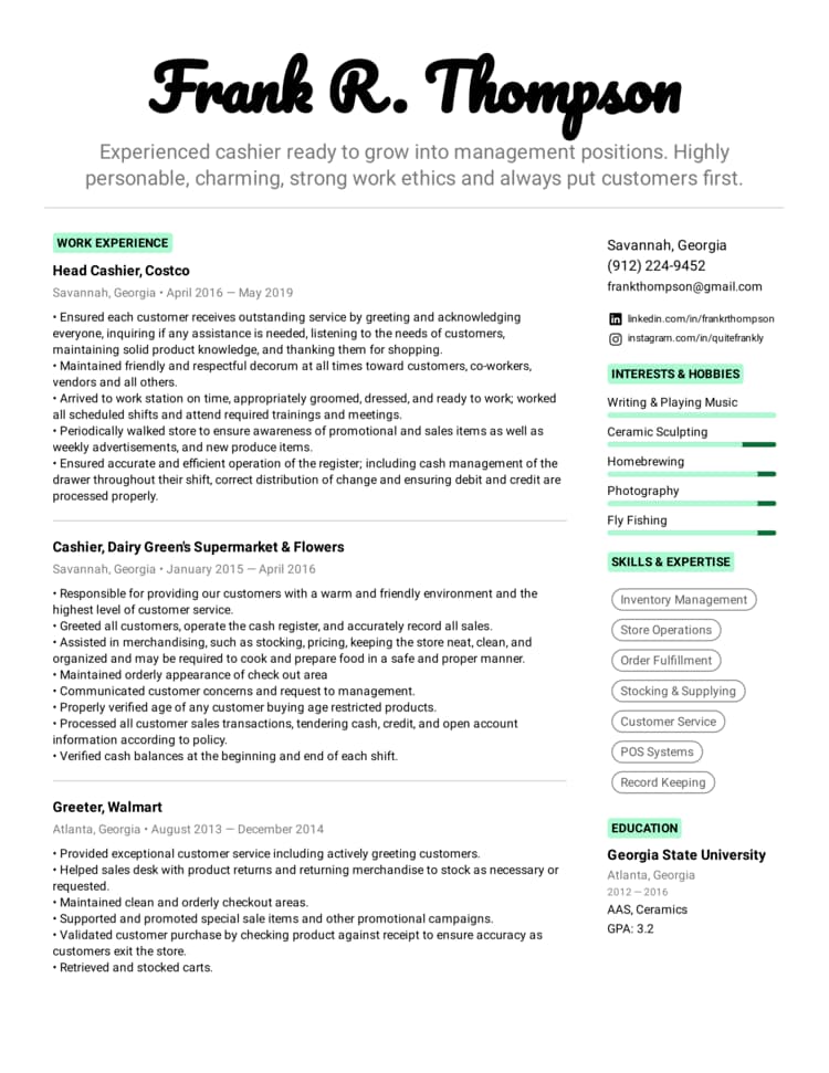 Easy Resume Kingsbridge Resume Template