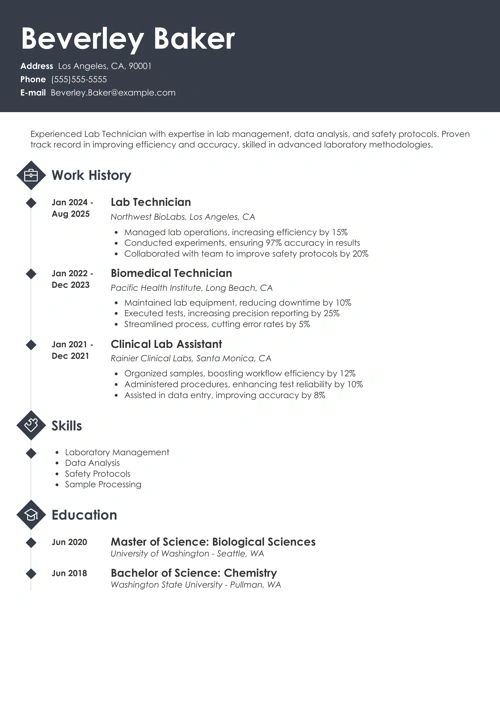lab technician resume templates
