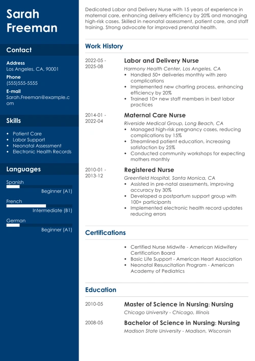sample resume example