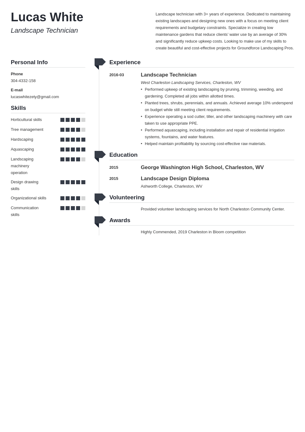 Landscape Resume Samples (Job Description & Skills for 2024)