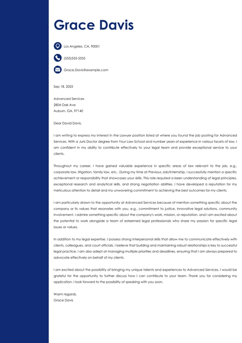 sample cover letter example