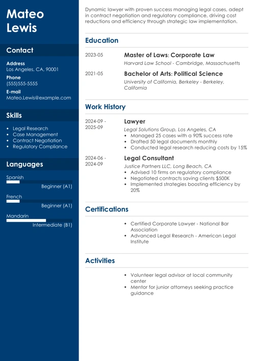 sample resume example