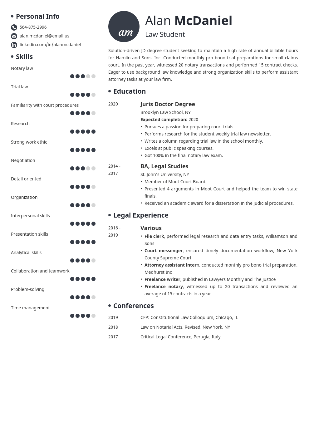 law-school-application-resume-template-20-examples