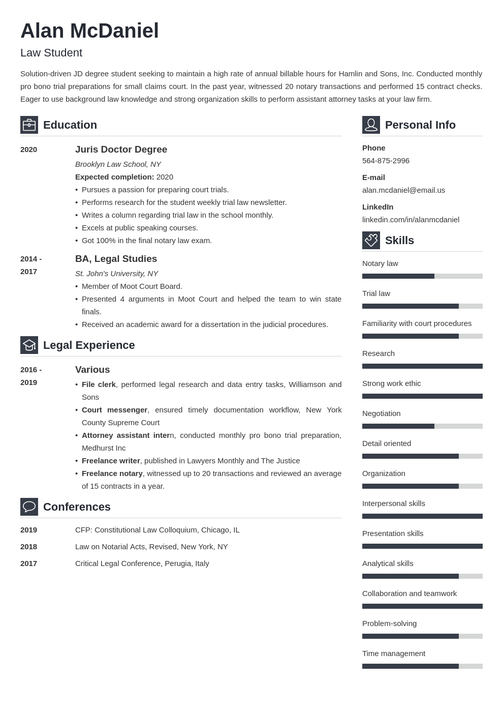 law school resume example template vibes
