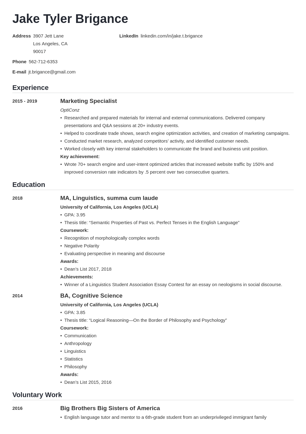 law student resume example template nanica