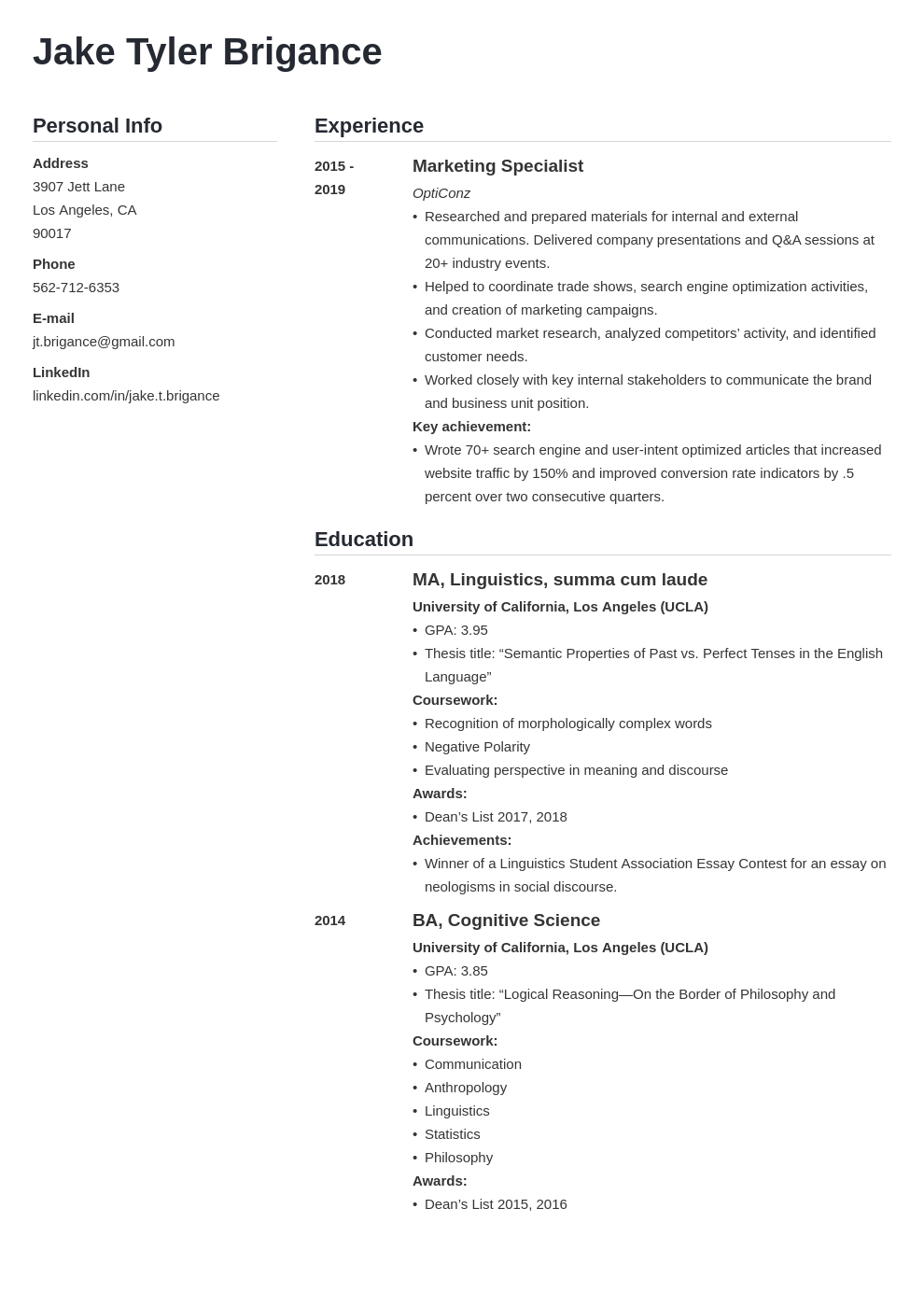 law student resume example template simple