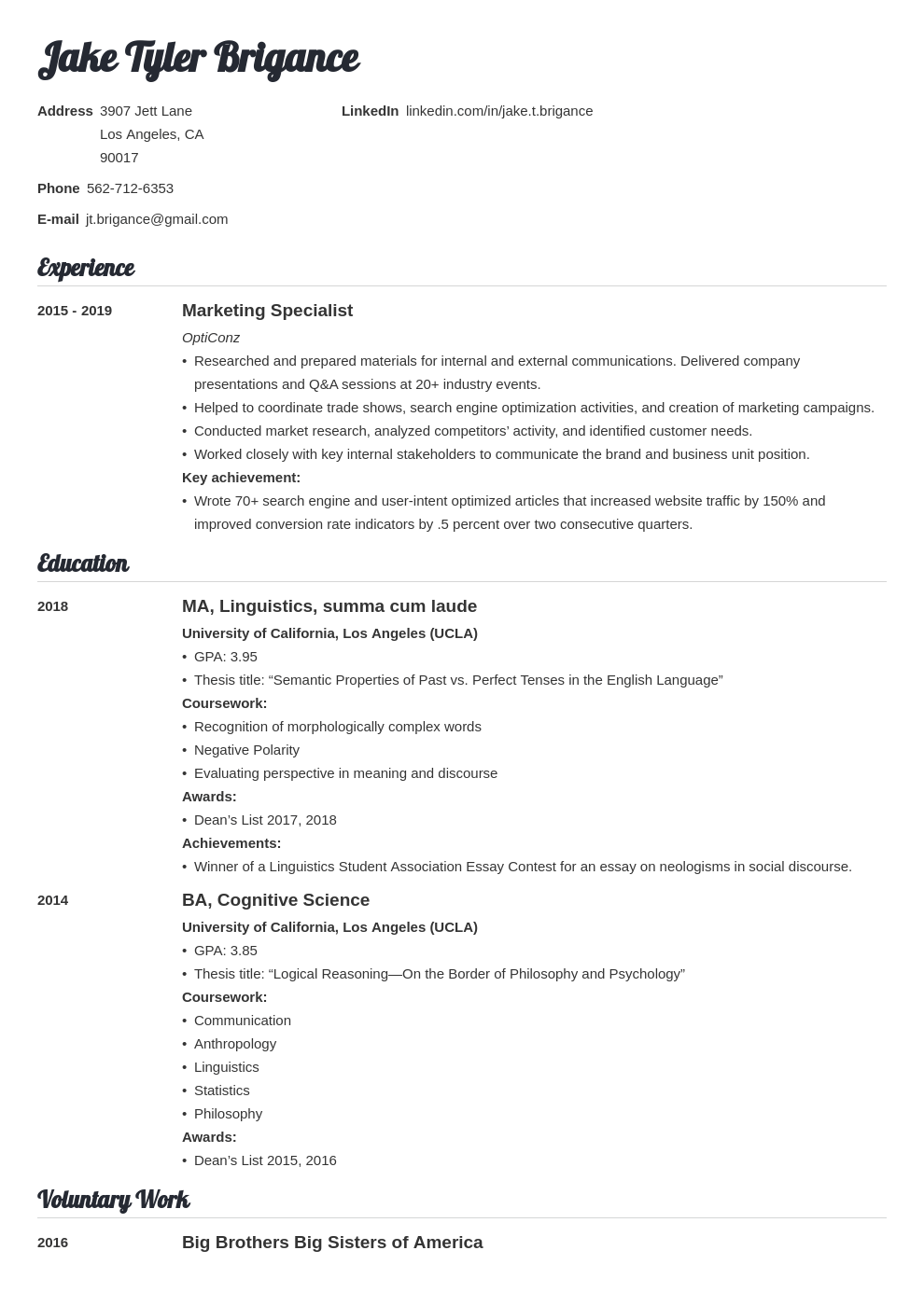 law student resume example template valera