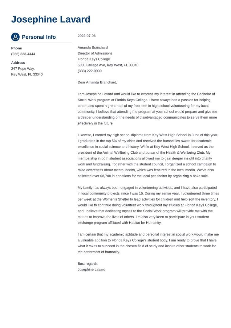 How To Write A Letter Of Intent For School Sample Tips