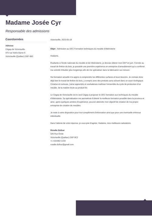 Exemples De Lettre De Motivation Pour Une Formation Infoupdate