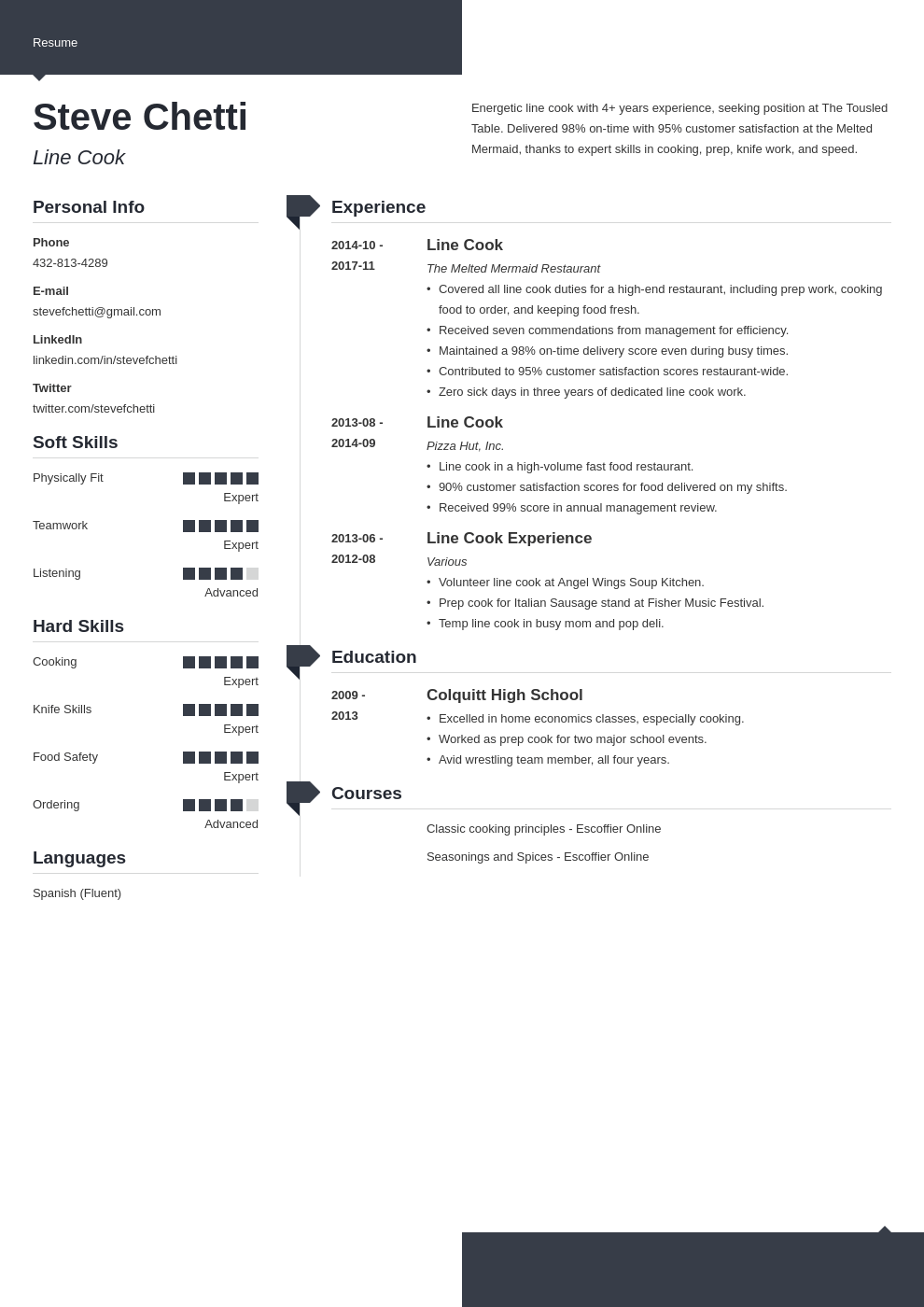 line cook resume example template modern