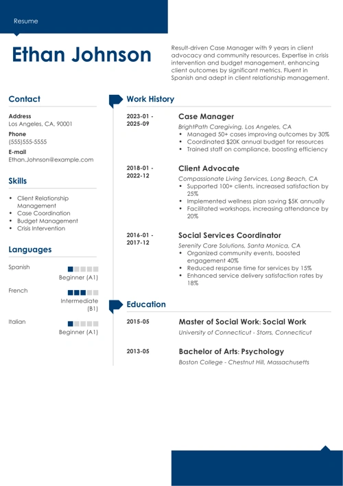 sample resume example