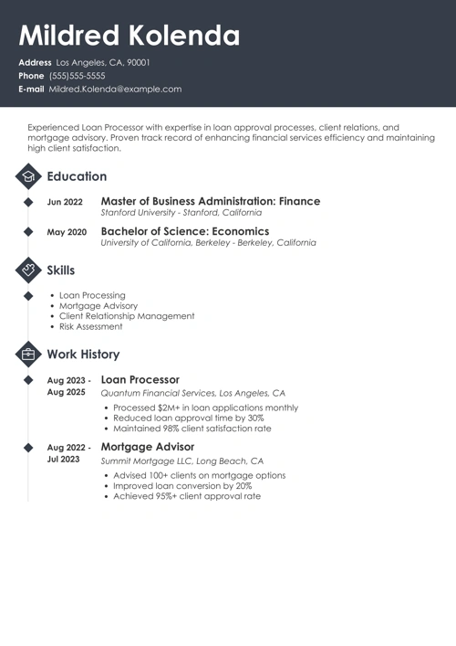 sample resume example