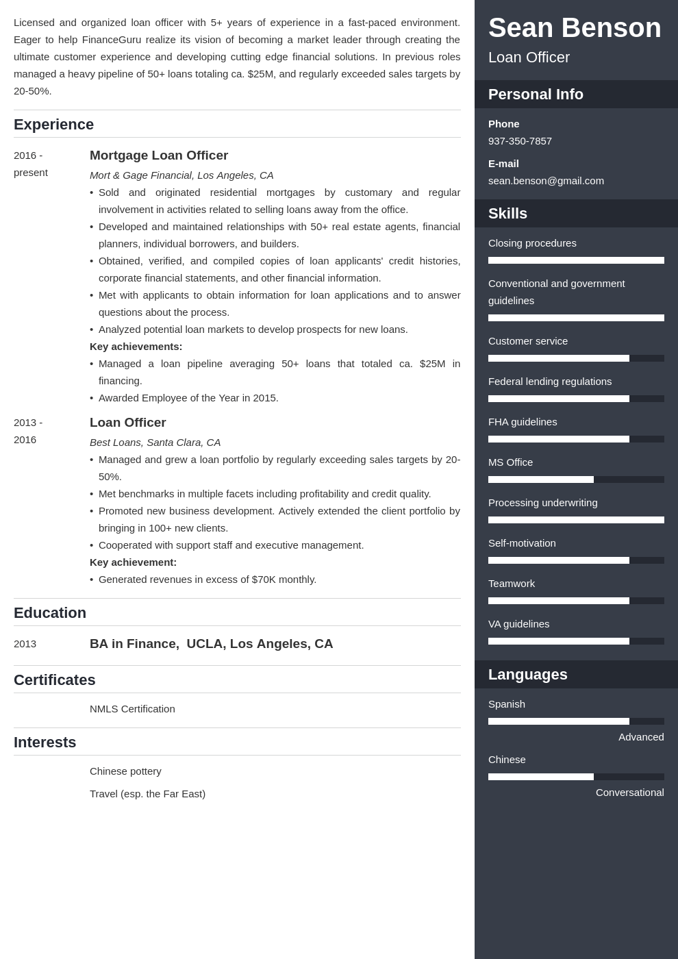 loan officer resume example template enfold