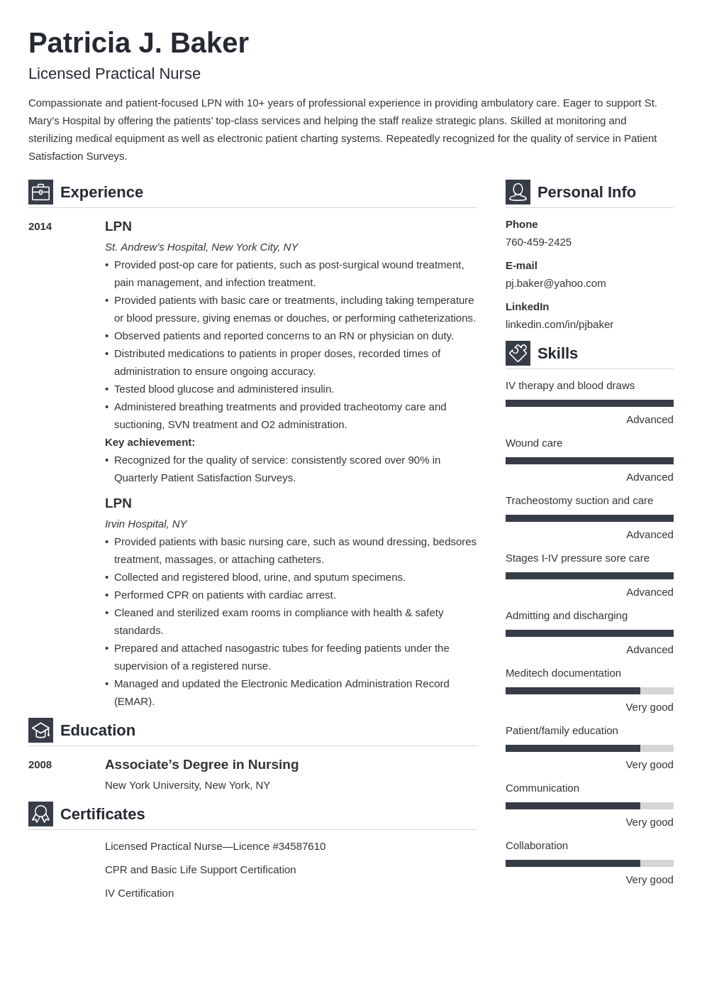 lpn resume example template vibes