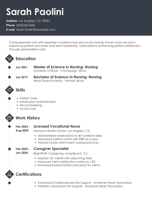 sample resume example