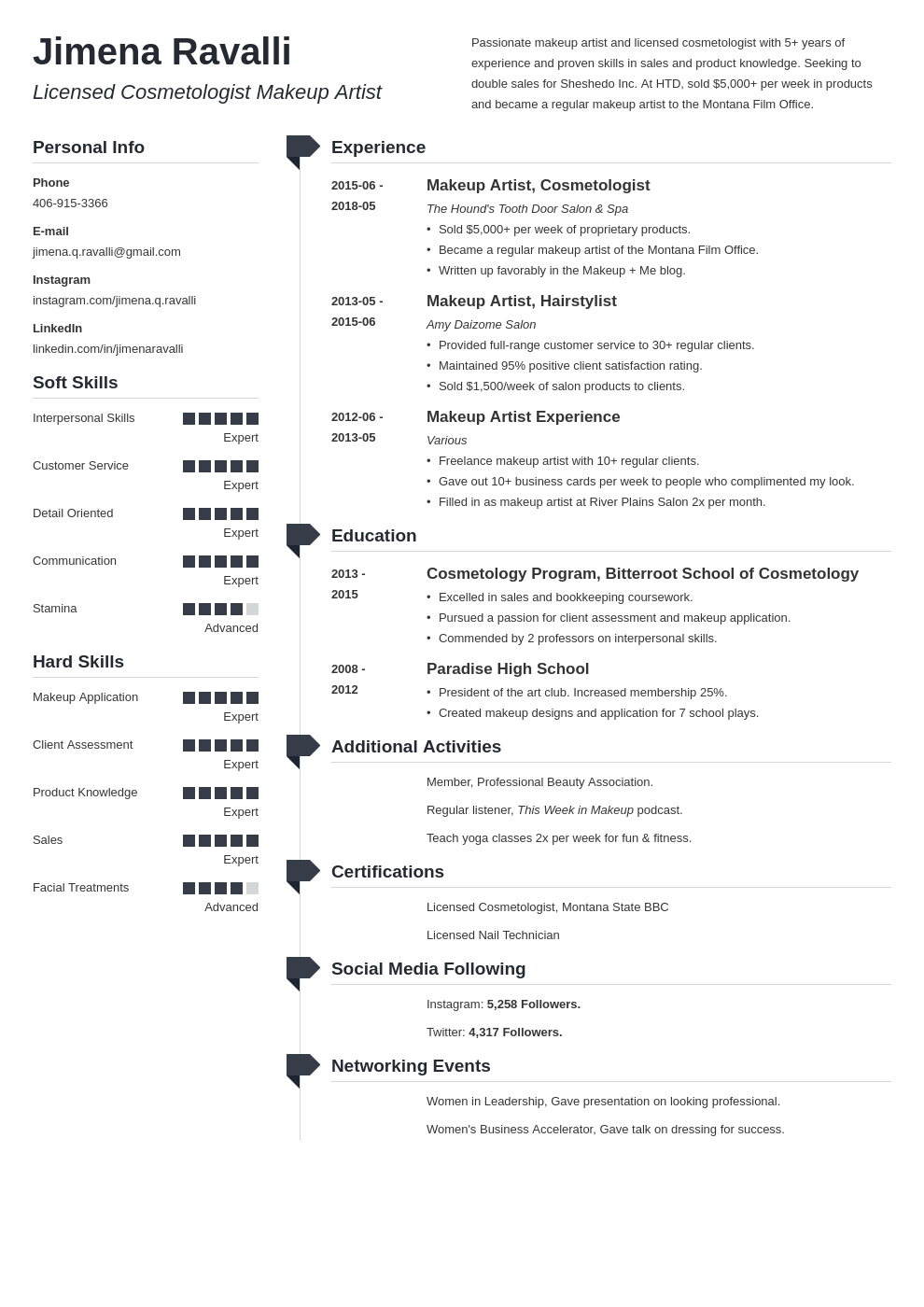 makeup artist resume example template muse