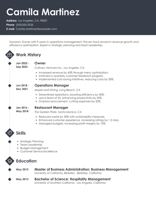 sample resume example