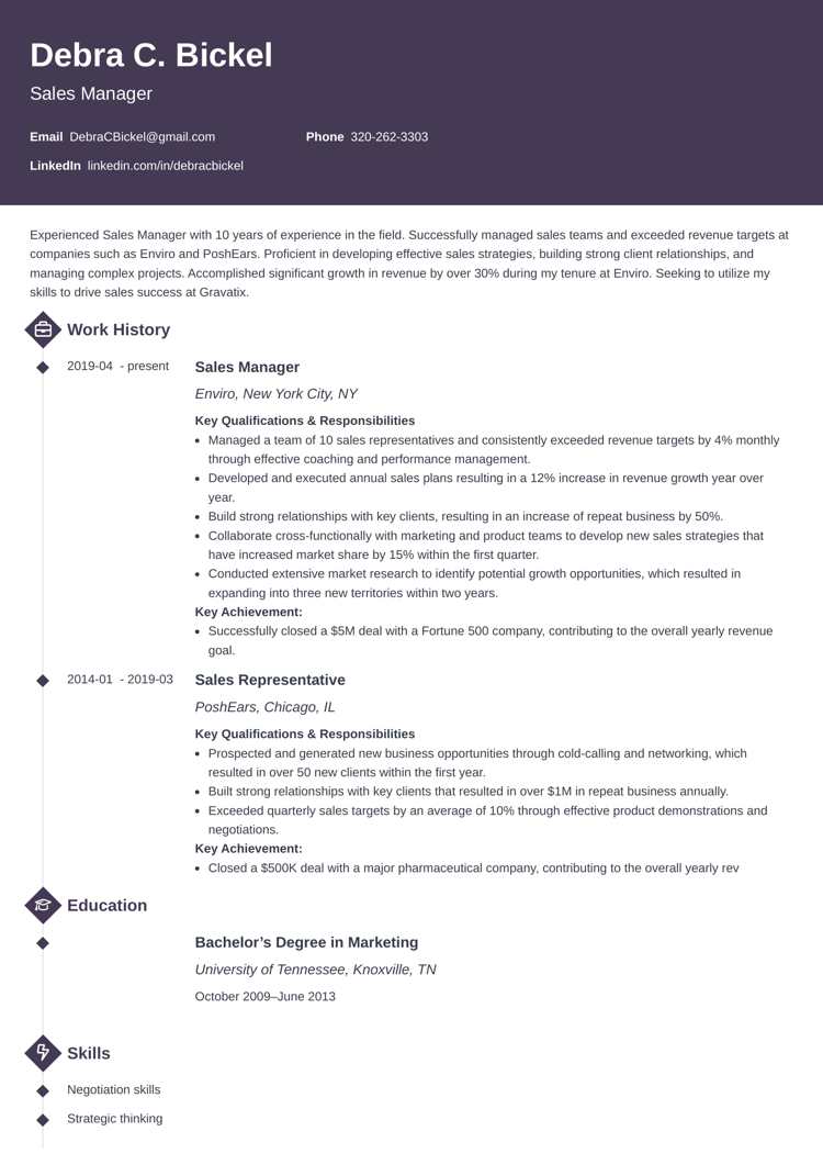 Diamond - business operations manager resume sample