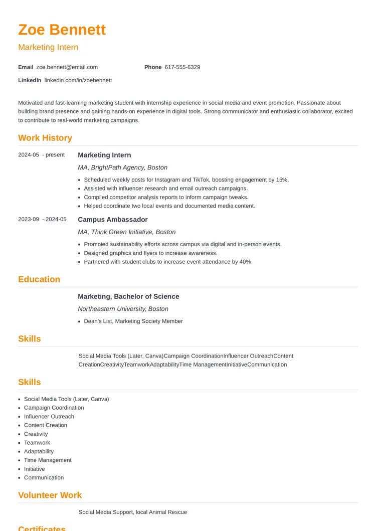 Marketing Resume Examples & Templates for 2026
