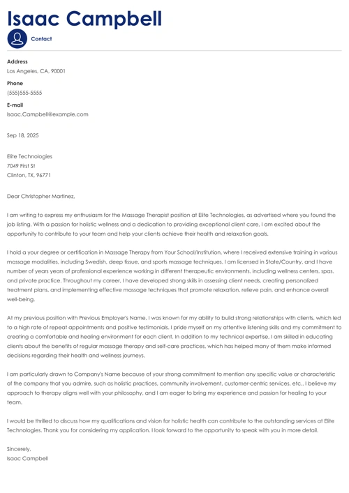 sample cover letter example