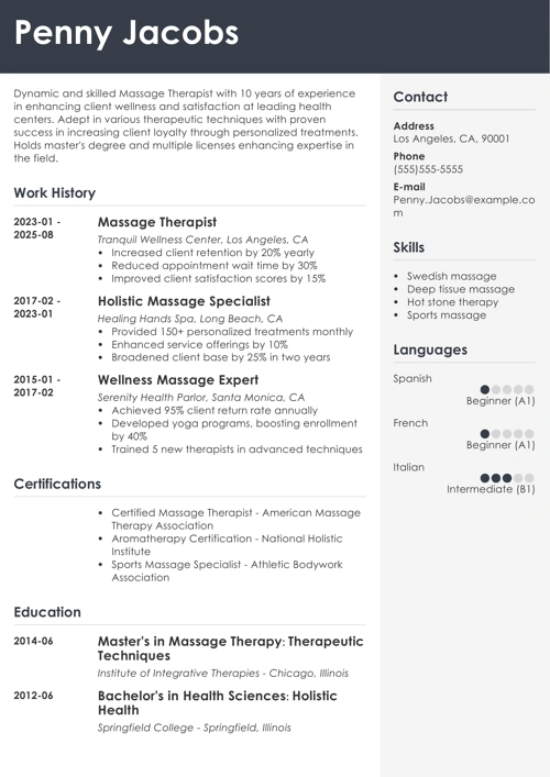 sample resume example