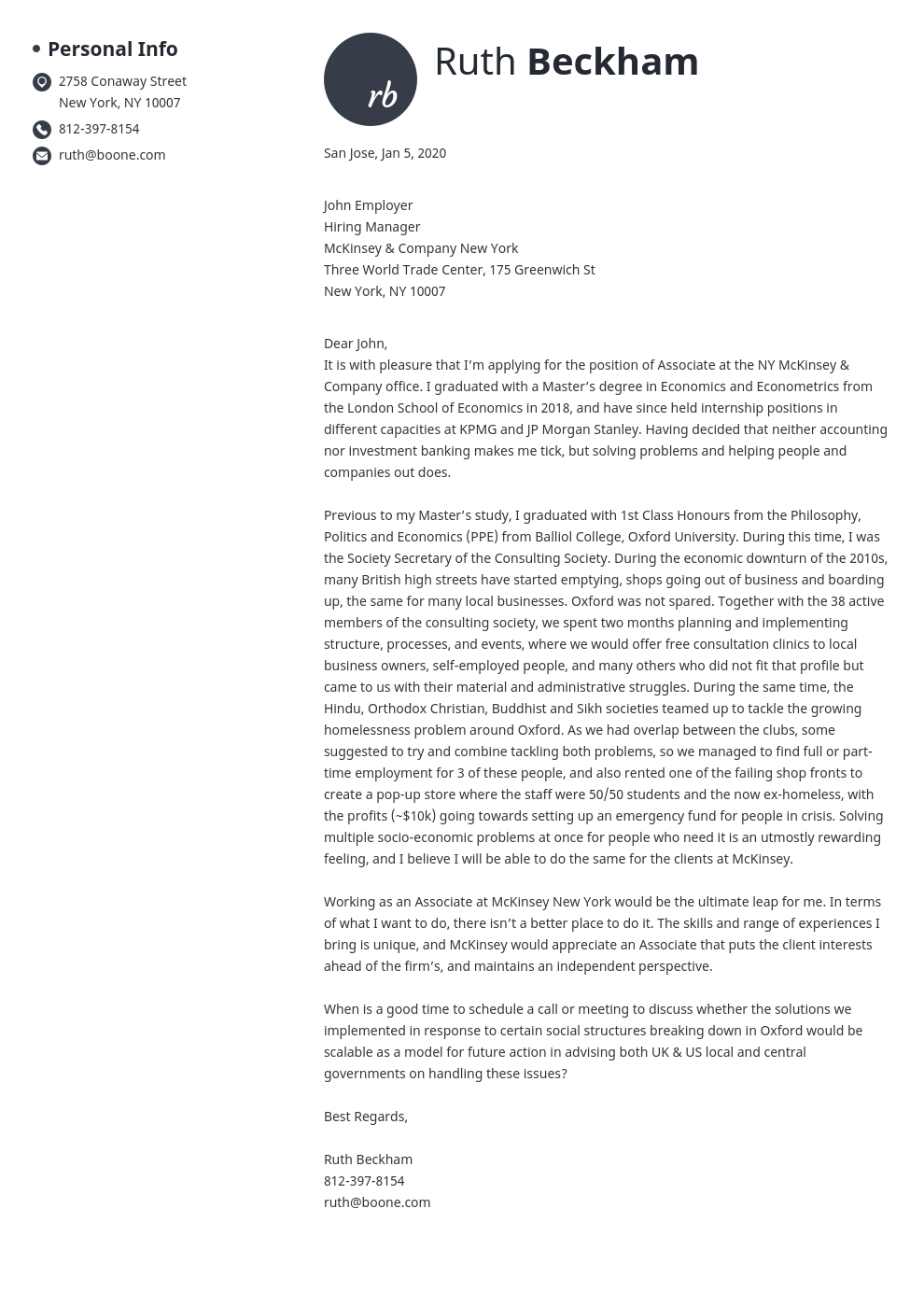 McKinsey Cover Letter Sample Guide 10 Examples 