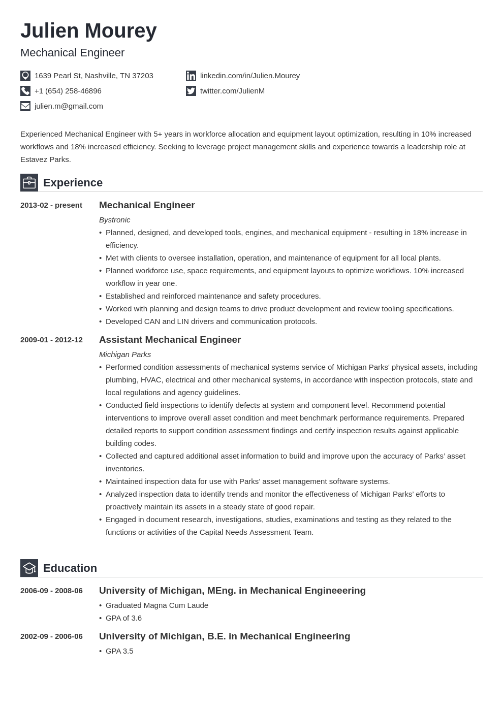 2 Year Experience Resume Format from cdn-images.zety.com