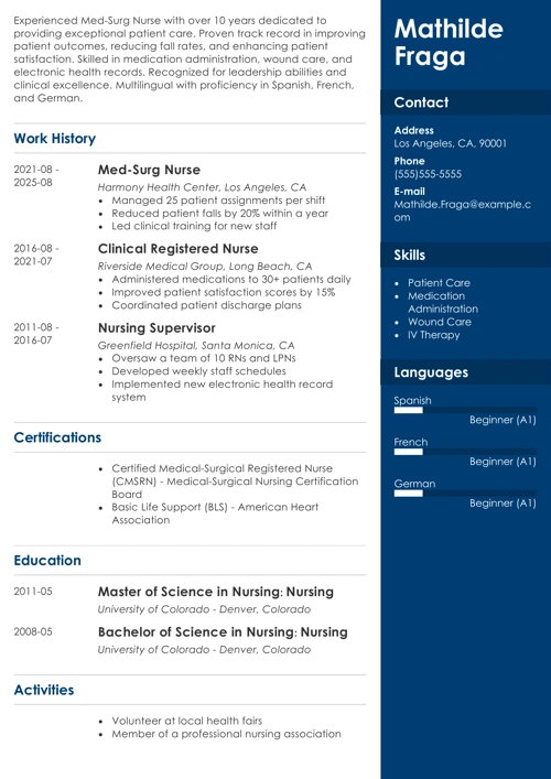 sample resume example