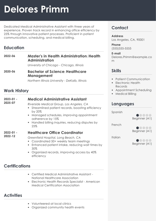 sample resume example