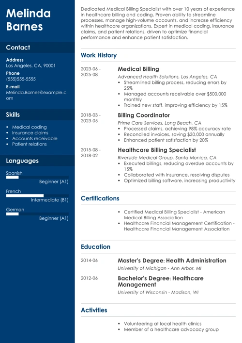 sample resume example